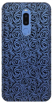 Силиконовый чехол iSwag для Meizu Note 8 Черные узоры (M15506)