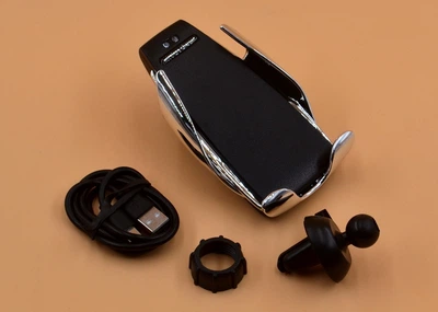 Держатель автомобильный Smart Sensor S5 с беспроводной зарядкой 1А Черный (10791)