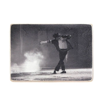 Деревянный постер Wood Posters "Michael Jackson. Майкл Джексон танцует. Черно-белый" (A4 формат, фанера) (pvx0113)