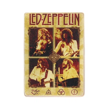 Дерев'яний постер Wood Posters "Led Zeppelin. Лед Зеппелін. Склад. Колаж" (A4 формат, фанера) (pvx0105)