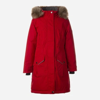 Подростковое зимнее пальто-парка для девочки Huppa Mona 2 12200230-70004 146 см Красное (4741468937892)