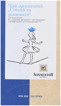 Чай Sonnentor органический Спокойствие и равновесие 18 пакетиков (9004145027039)