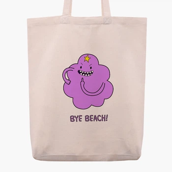Эко сумка шоппер Время приключений Принцесса пупырка (Adventure Time Lumpy Space Princess) (9227-1578) 41x35x8.5 см Бежевый