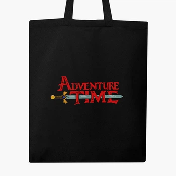 Эко сумка шоппер Время приключений (Adventure Time) (9227-1582) 41x35 см Черный