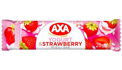 Зерновий Батончик AXA Йогурт Полуниця 25 г (4820008129406)