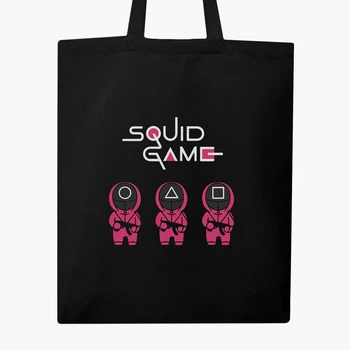 Эко сумка шоппер Игра в кальмара (Squid Game) (9227-3376) 41x35 см Черный