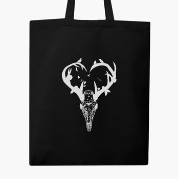 Еко сумка шопер Олень (Deer) (9227-2072) 41x35 см Чорний