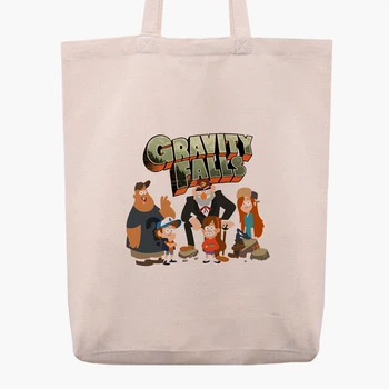 Эко сумка шоппер Гравити Фолз (Gravity Falls) (9227-2628) 41x35x8.5 см Бежевый