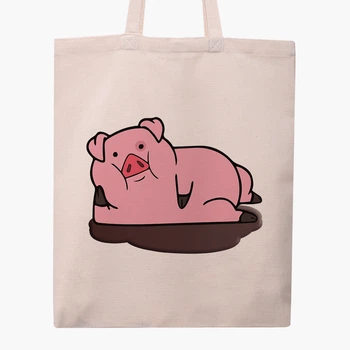 Эко сумка шоппер Гравити Фолз Пухля (Gravity Falls Waddles) (9227-2626) 41x35 см Бежевый