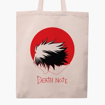 Еко сумка шопер Зошит смерті Ел Лолайт (Death Note L Lawliet) (9227-2653) 41x35 см Бежевий