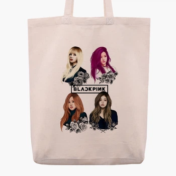 Эко сумка шоппер Блэк Пинк (BlackPink) (9227-1341) 41x35x8.5 см Бежевый