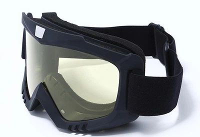 Маска лижна UV400 захист Чорна матова оправа Жовте скло окуляри для лиж V5 (625432676)