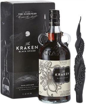 Ромовий напій Kraken Black Spiced 0.7 л 40% + свічка (3784728478323)
