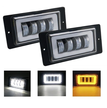 Светодиодная Led ПТФ противотуманка.ВАЗ 2110,2111,2112,2114,2115 с ангельскими глазками, габаритом и поворотом Avtoexpect (05439)
