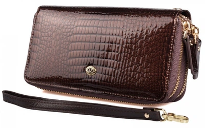 Женский кожаный кошелек клатч на две молнии ST Leather (S5001A) 98250 Коричневый