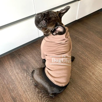 Худи для собак DogClub Brand L Brown