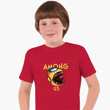 Дитяча футболка для хлопчиків Амонг Ас (Among Us) (25186-2409) 158-164 см Бавовна Червоний