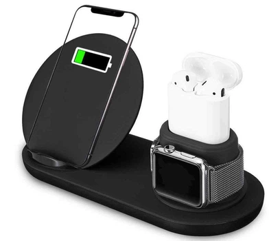 Док станция 3 в 1 UKC для Apple Watch iPhone AirPods