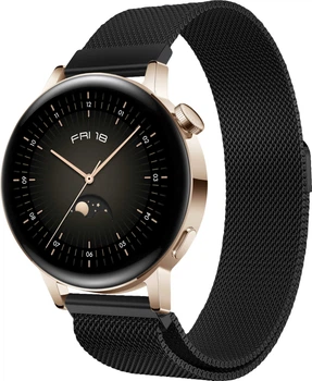 Ремінець 20 мм міланська петля BeWatch для Huawei Watch GT3 42mm Чорний (1010201.8U)