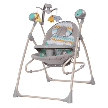Колиска-гойдалка CARRELLO Nanny 3в1 CRL-0005 Wave Grey Заколисуючий центр Карелло Нанні