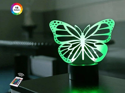 Нічник-світильник 3D "Бабочка 2" 3DTOYSLAMP 18х20 см 000262297
