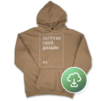 Худи Oversize, S, с печатью А4 вертикаль, TM4-270891