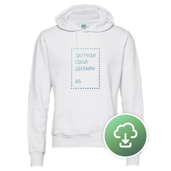 Худи Unisex, M, Белый, с печатью A5 вертикаль, TM4-271418