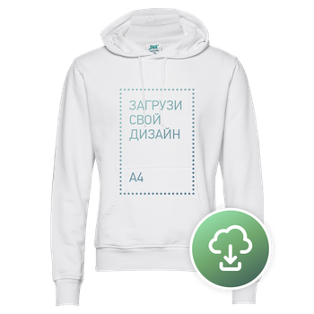 Худи Unisex, XXXL, Белый, с печатью A4 вертикаль, TM4-271415