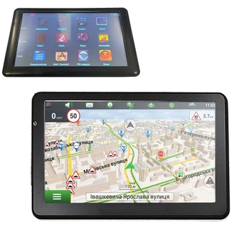 Автомобильный навигатор Gps с аккумулятором и сенсорным экраном 7 дюймов Dvr G718 256/8 в машину Черный