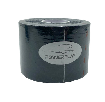 Кинезиологический тейп PowerPlay 4315 Черный 5m х 5 cm