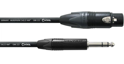 Балансный аудио кабель Jack 6.3 — XLR Female 2.5м Cordial CPM 2,5 FV