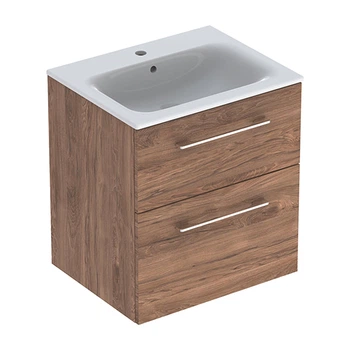 Тумба с умывальником Geberit Selnova Square 60 см 501.238.00.1 темный орех