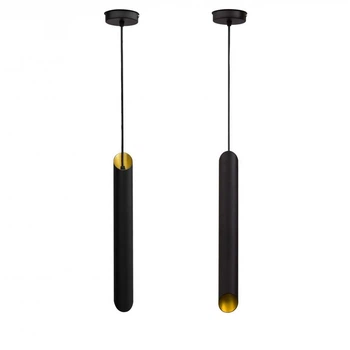 Светильник подвесной лофт 100lamp Slice E27 черный+золото (NL 4022 BK+GD)