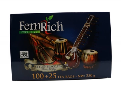 Чай FemRich Чорный 100+25 пакетов