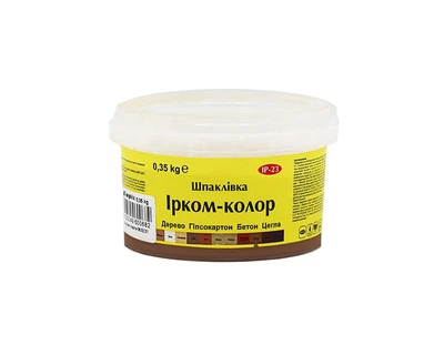 Шпатлевка акриловая ІРКОМ-КОЛОР IP-23 для древесины орех 0,35кг
