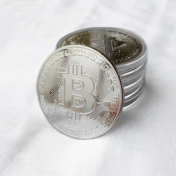 Монета сувенирная Биткоин Bitcoin цвет: серебро