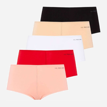 Трусики-шорты U.S. Polo Assn 67004 36 5 шт Black/White/Skin/Salmon/Red (8680557089745)