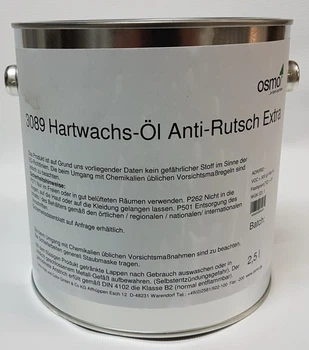 Масло с твердым воском с антискользящим эффектом OSMO HARTWACHS-ÖL Anti-Rutsch 3089 (шелковисто - матовое) 0.75 л.