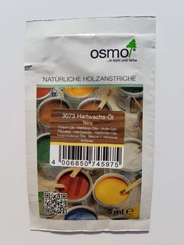 Масло с твердым воском цветное прозрачное OSMO HARTWACHS-ÖL Farbig 3073 - (терра) 0.005 л. (пробник)