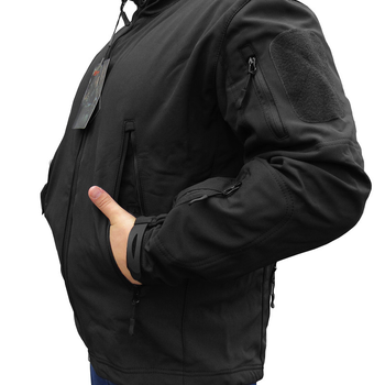 Армійська тактична куртка Lesko A001 Black 3XL Soft Shell чоловіча (F_4255-18455)