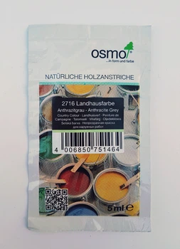 Непрозрачная краска для наружных работ OSMO LANDHAUSFARBE 2716 – (серый антрацит) 0.005 л. (пробник)