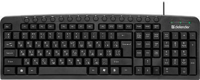 Клавіатура дротова Defender Focus HB-470 UKR USB Black (45471)