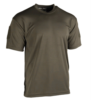 Тактическая потоотводящая футболка Mil-tec Coolmax цвет олива размер размер S (11081001_S)