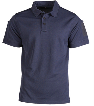 Тактическая потоотводящая футболка-поло Mil-tec темно-синяя размер L (10961003_L)
