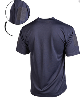 Тактична потовідвідна футболка Mil-tec Coolmax Колір темно-синій розмір 3XL (11081003_3XL)