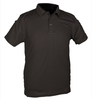 Тактична потовідвідна футболка-поло Mil-tec Колір Чорний Розмір 2XL (10961002_2XL)