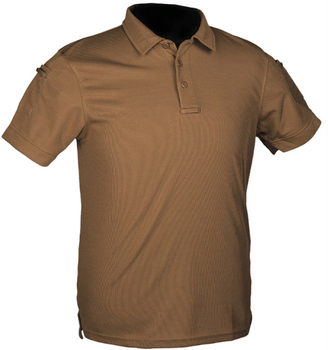 Тактическая потоотводящая футболка-поло Mil-tec Coolmax койот размер 3XL (10961019_3XL)