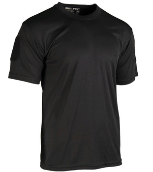 Тактична потовідвідна футболка Mil-tec Coolmax Колір Чорний Розмір S (11081002_S)