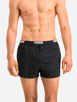 Шорты пляжные мужские Puma Swim Men Logo Short Length Swim Shorts 90765903 XL Черные (8718824814650)