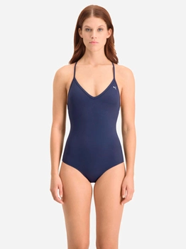 Купальник слитный женский Puma Swim Women’s V-Neck Cross-back Swimsuit 93508601 Navy